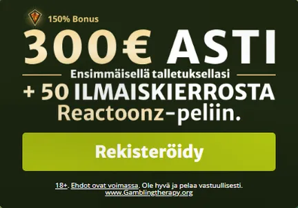 Lumocasino — 200% aina 300 € asti plus 50 ilmaiskierrosta Reactoonz-peliin